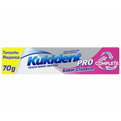 KUKIDENT Crema adhesiva para prótesis dental, sabor clásico KUKiDENT Pro 70 g