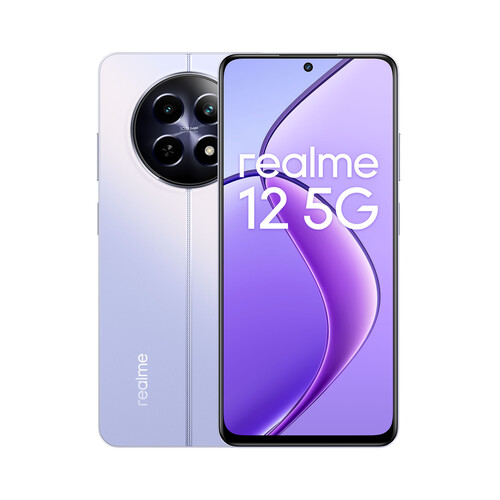 REALME 12, 256GB + 5G, móvil 17cm (6,67), color morado.