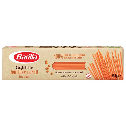 BARILLA Pasta Legumbre Spaguetti (Espagueti) de Lenteja Roja BARILLA 250 g.