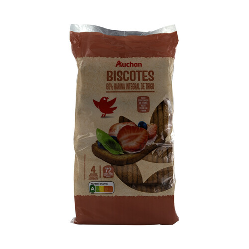 PRODUCTO ALCAMPO Biscotes con 60% harina integral de trigo 72 uds.