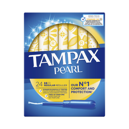 TAMPAX Tampones regular con aplicador TAMPAX Pearl 24 uds