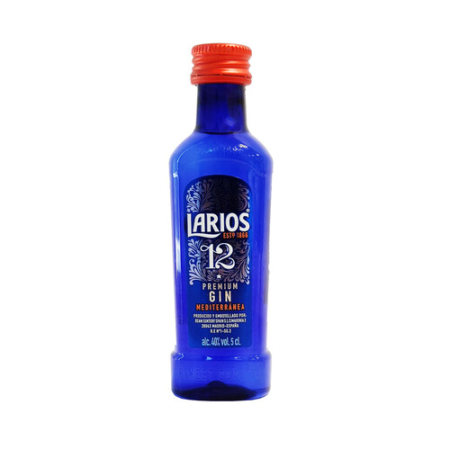 LARIOS 12 Ginebra premium mediterránea botella 5 cl.