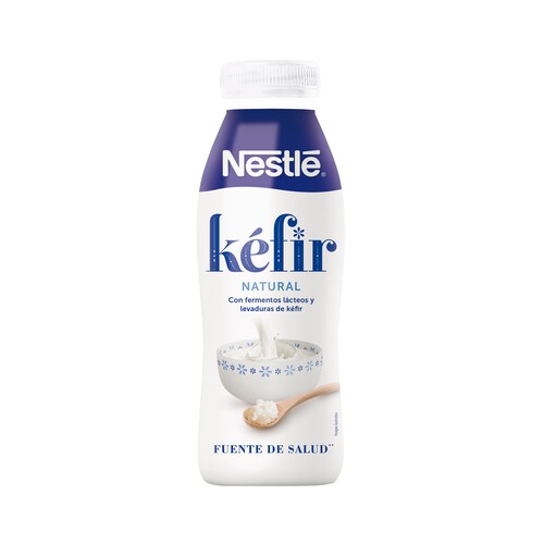 NESTLÉ Kefir líquido natural, elaborado con fermentos lácteos y levaduras de 499 ml.