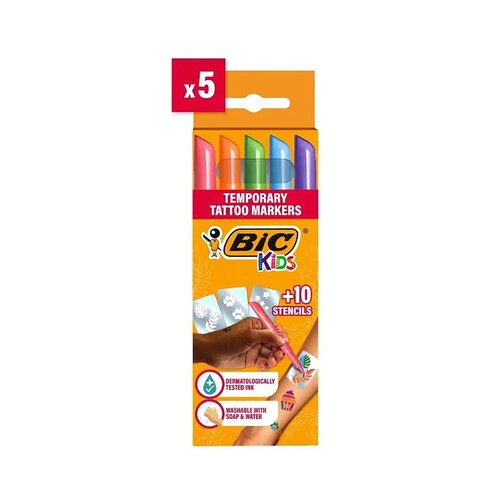 Set tatuajes 5+10, BIC Kids.