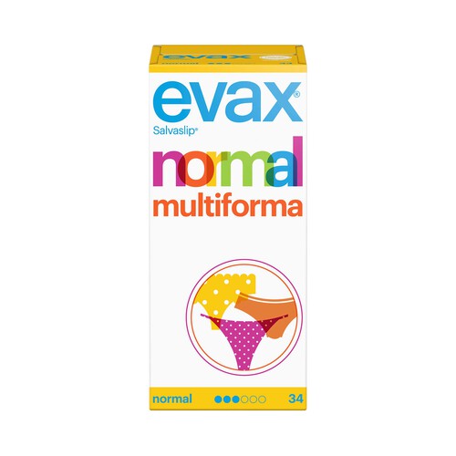 EVAX Salvaslips normal multiforma para todo tipo de braguitas 34 uds.