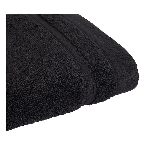 Toalla de tocador 100% algodón color negro, densidad de 500g/m², ACTUEL.