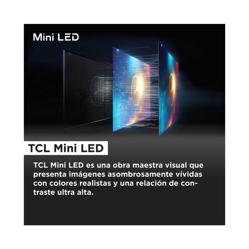 Televisión 139,7 cm (55) MINI LED TCL 55C805 4K, HDR10, GOOGLE TV, WIFI, BLUETOOTH, TDT T2, USB reproductor, 4HDMI, 144HZ.