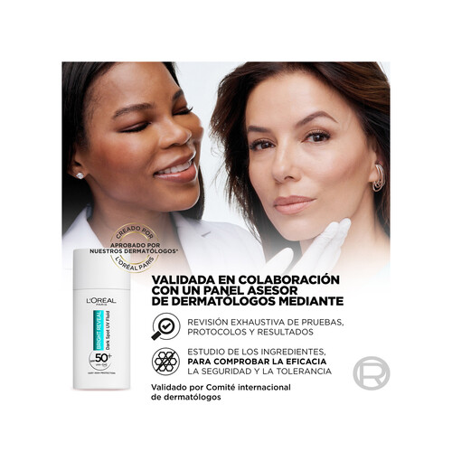 L´ORÉAL PARIS Bright reveal Fluido hidratante y anti-manchas, con FPS 50+ 50 ml.