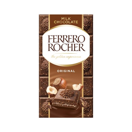 FERRERO ROCHER Chocolate con leche 90 g.