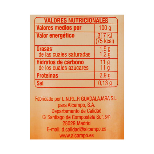 AUCHAN Yogur sabor a macedonia 4 x 125 g Producto Alcampo.