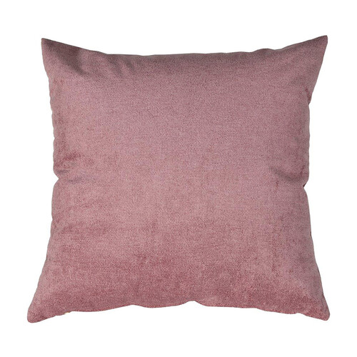 Cojín color rosa tejido chenilla 100% poliéster, 45x45cm. TEXTIL HOGAR.