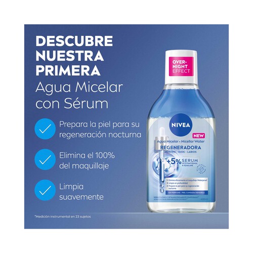 NIVEA Agua micelar con sérum y acción regeneradora para pieles cansadas y / o sensibles 400 ml.