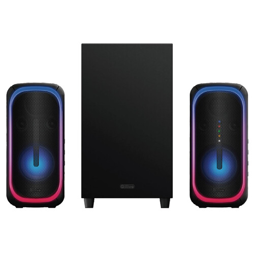 Altavoz Gaming 2.1 QILIVE Q.3916 RGB 600091646, color negro, entrada HDMI, 