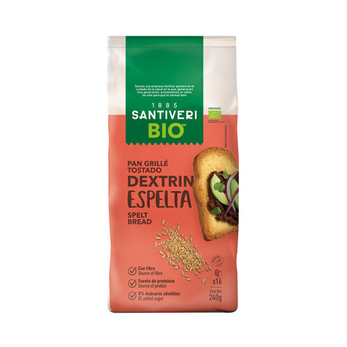 SANTIVERI Bio Pan tostado con espelta ecológica 16 uds.