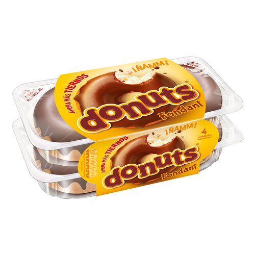 DONUTS FONDANT Rosquillas con chocolate 4 uds. 330 g.