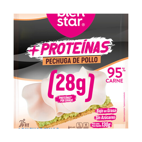 EL POZO + Proteínas Pechuga de pollo cortada en lonchas y con alto contenido en proteina 130 g.