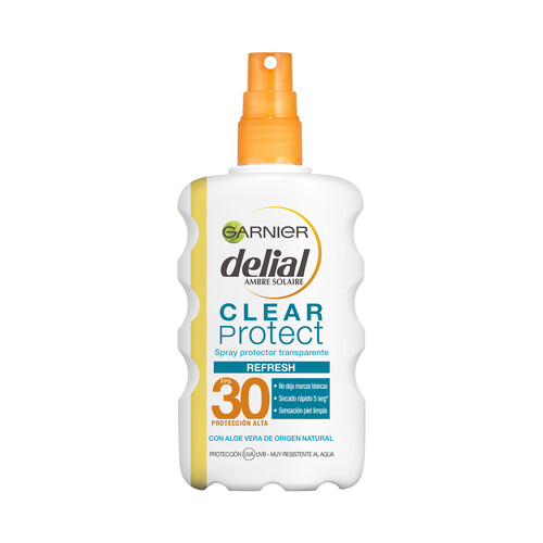 DELIAL Protector solar en spray con factor de protección 30 (alto) DELIAL Clear protect 200 ml.