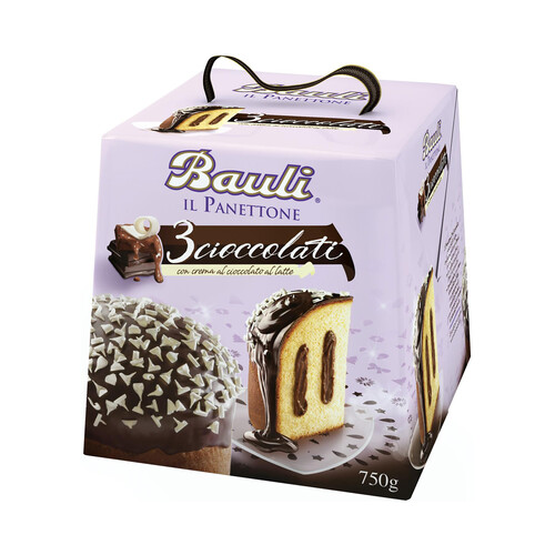 BAULI Panettone con 3 chocolates 750 g.