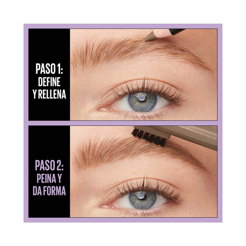 MAYBELLINE Express brow  tono 03 Soft brown Lápiz de cejas para un acabado natural.