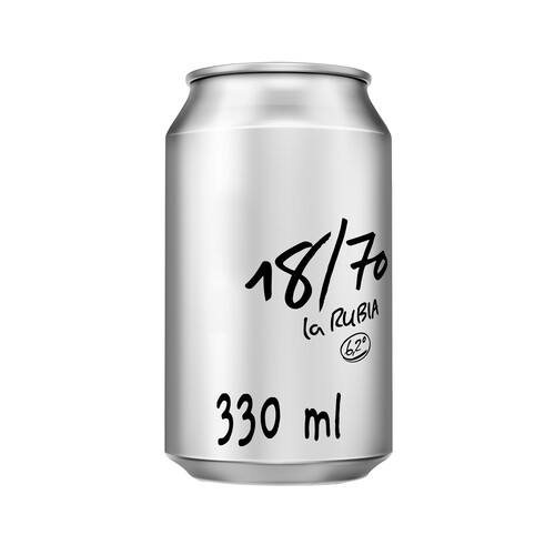 LA RUBIA 18/70 Cerveza en lata, 1 uds 33 cl. 