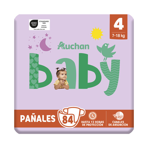 PRODUCTO ALCAMPO Baby Pañales talla 4 (7-18 kg) 84 uds.