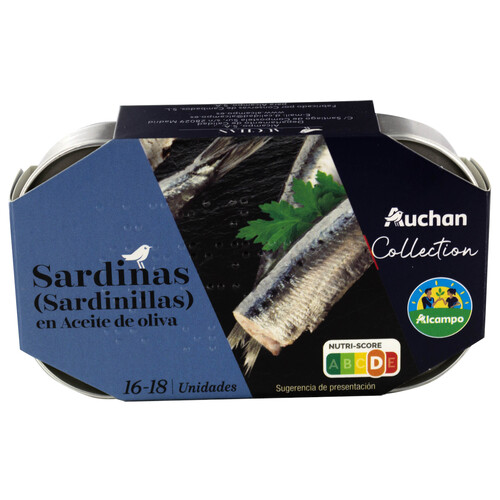 PRODUCTO ALCAMPO Collection Sardinillas en aceite de oliva (16 - 18 uds) 81 g.