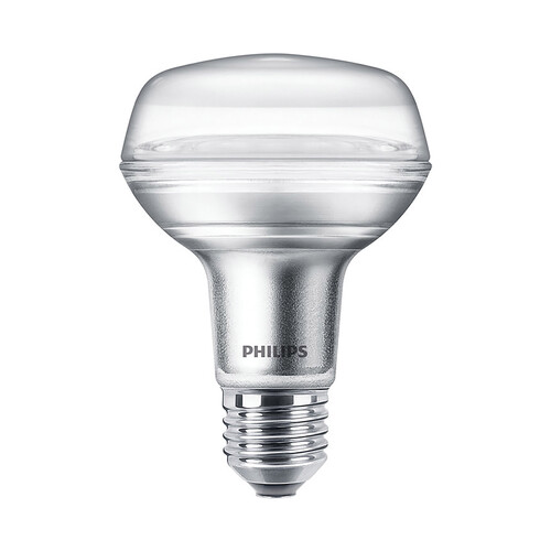 Bombilla Led E27, 4W=60W, luz cálida 2700K, 345lm, PHILIPS. 