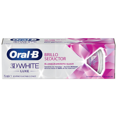 ORAL-B Pasta de dientes blanqueante, suave con el esmalte ORAL-B 3D White luxe brillo seductor 75 ml.