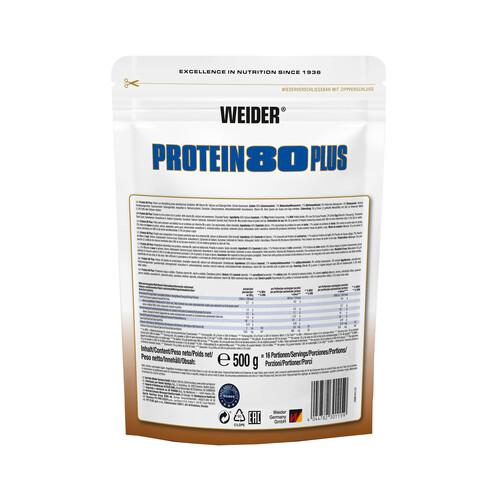 WEIDER Proteína 80 Plus WEIDER 500 gr.