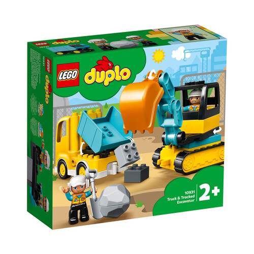 Juego de construcción Camión y excavadora con orugas con 20 piezas LEGO Duplo 10931.