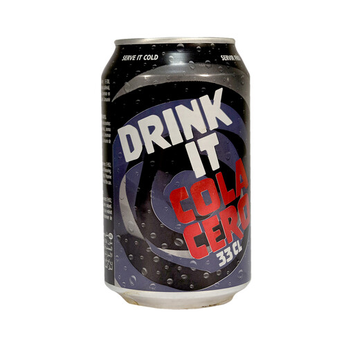 DRINK IT Refresco de cola Cero lata 33 cl.