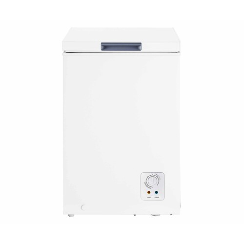 Arcón congelador HISENSE FT125D4AWE, clasificación energética: E, H: 85,4cm,A: 54,6cm, F: 47,9cm, capacidad total: 95L.