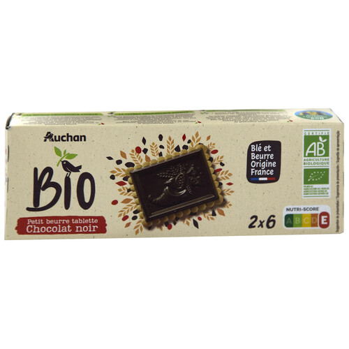 PRODUCTO ALCAMPO Bio Galletas de mantequilla con chocolate negro, ecológicas 150 g.
