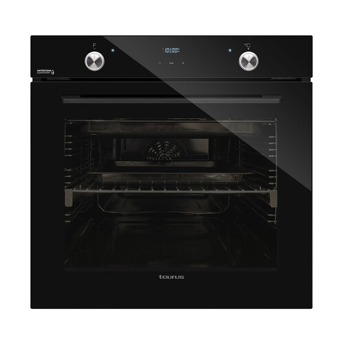 Horno multifunción TAURUS HM978BKD capacidad: 78L, A: 59,5cm, H: 59,5cm, F: 57,5cm.