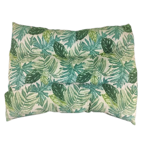 ZOOMASCOTAS Colchoneta con estampado de hojas verdes talla L, 85x65 cm.