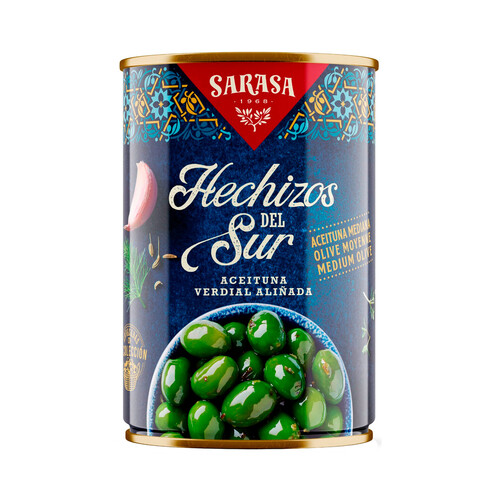 SARASA Hechizos del sur Aceituna verdial aliñada 160 g.