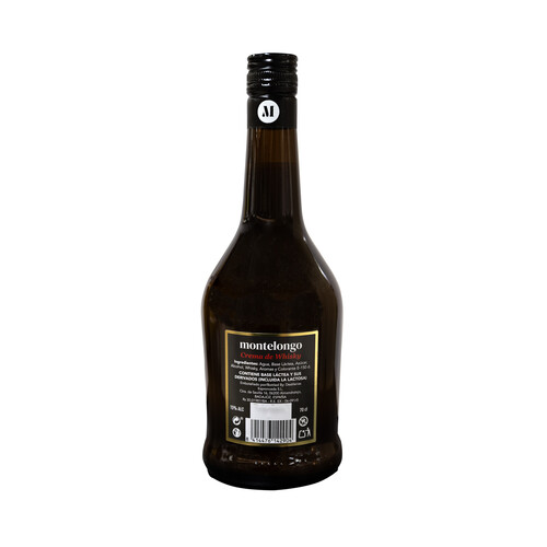 MONTELONGO Crema de whisky elaborada en España botella 70 cl.