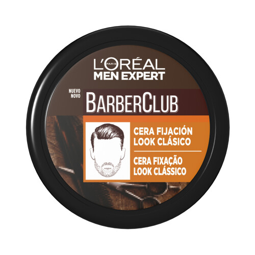 L'ORÉAL Cera fijadora para peinado look natural, fijación suave y acabado natural L´ORÉAL Men expert barber club 75 ml.