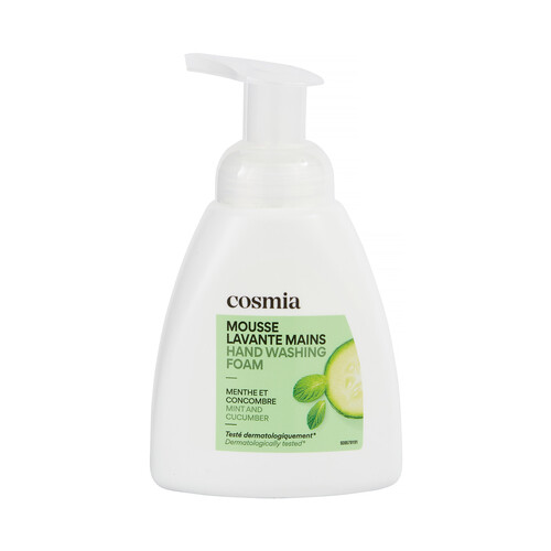 COSMIA Jabón en espuma para manos, con aroma a menta y pepino 300 ml.