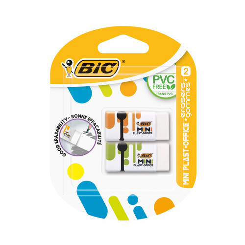 Pack de 2 gomas de borrar. BIC.