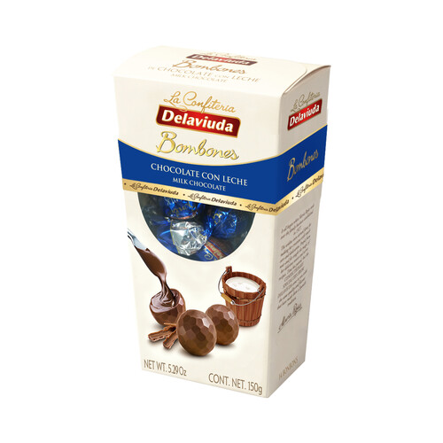 Bombones de chocolate con leche DELAVIUDA 150gr