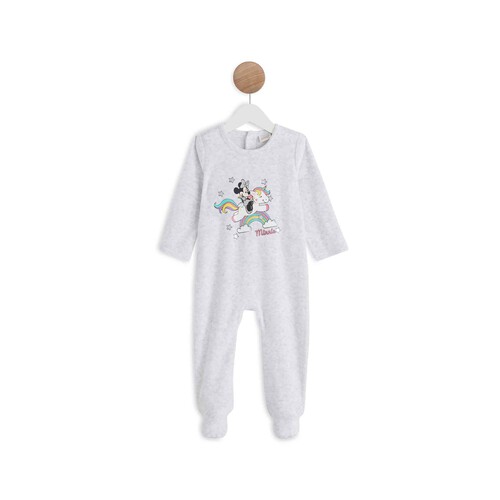 Pijama pelele de terciopelo para bebé DISNEY Minnie Mouse, talla 56.