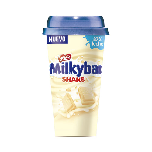 Bebida de leche (87%) y chocolate blanco MILKYBAR Shake de Nestlé 180 ml.