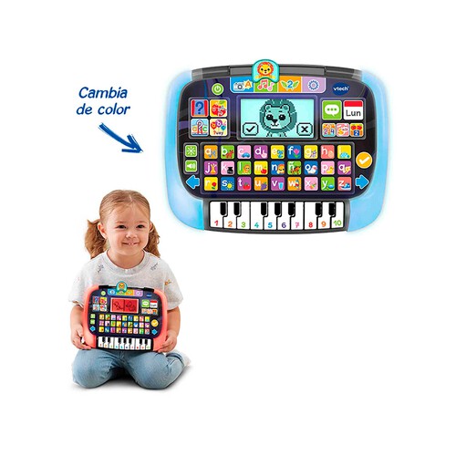 Panel educativo con piano Tablet infantil multi-app Juguete musical VTech. Edad recomendada desde 2-5 años