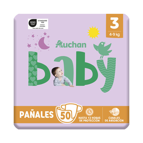 PRODUCTO ALCAMPO Baby Pañales talla 3 (4-9 kg) 50 uds.