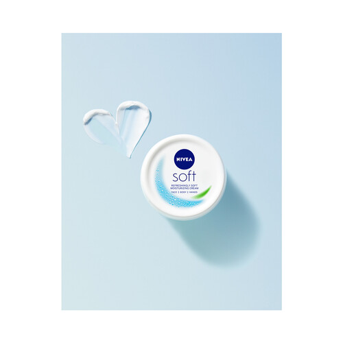 NIVEA Crema de hidratación intensiva, apta para cara, manos y cuerpo NIVEA Soft 50 ml.