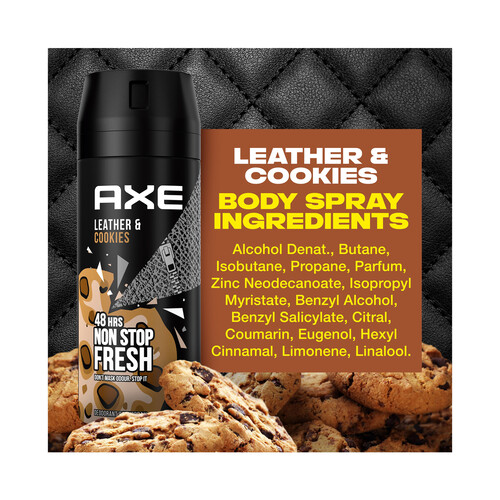 AXE Leather & cookies Desodorante en spray para hombre con protección antitranspirante hasta 48 horas 150 ml.