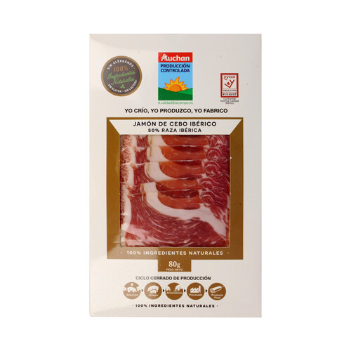 ALCAMPO CULTIVAMOS LO BUENO  Jamón de cebo ibérico (50% raza ibérica)  80 g.