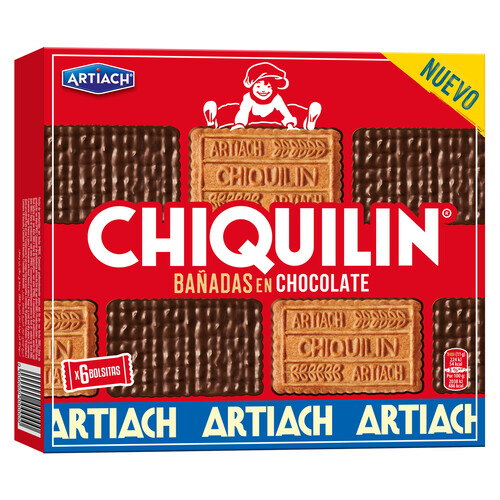 ARTIACH Chiquilín Galletas bañadas en chocolate 200 g.