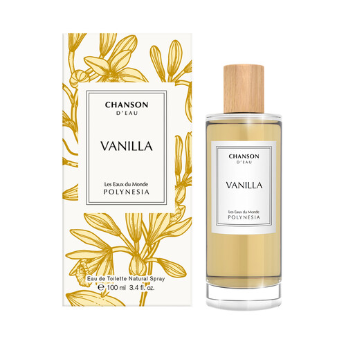 CHANSON D´EAU Polynesia Eau de toilette para mujer con aroma a vainilla y vaporizador en spray 100 ml.